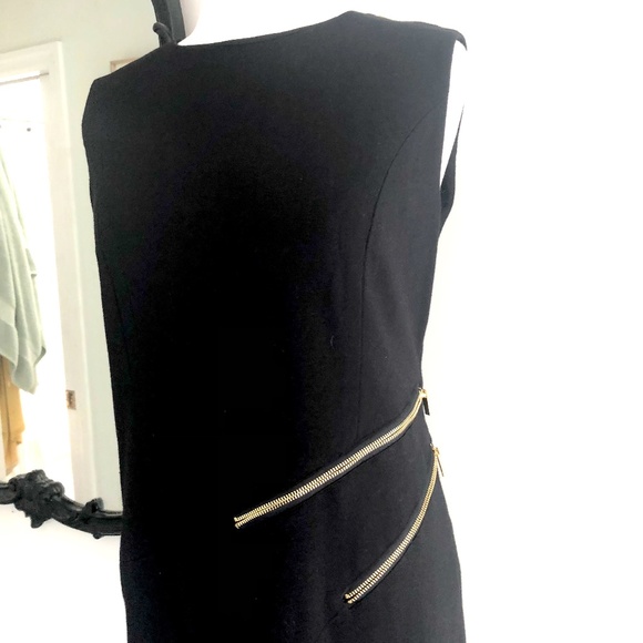 Premise Gold Zipper Sleeveless Black Dress NWT - Picture 2 of 8